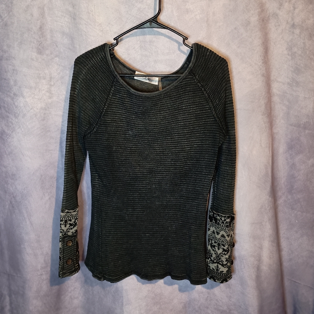 Able Boho Waffle Knit Thermal Long Sleeve Too